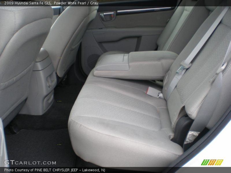 Powder White Pearl / Gray 2009 Hyundai Santa Fe GLS