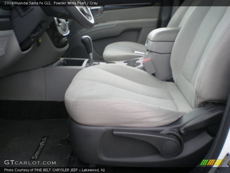 Powder White Pearl / Gray 2009 Hyundai Santa Fe GLS
