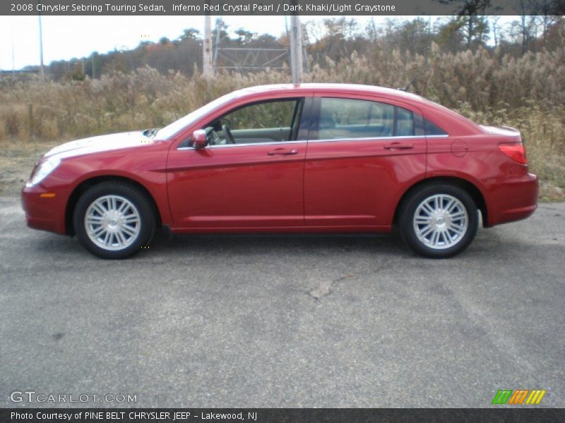 Inferno Red Crystal Pearl / Dark Khaki/Light Graystone 2008 Chrysler Sebring Touring Sedan