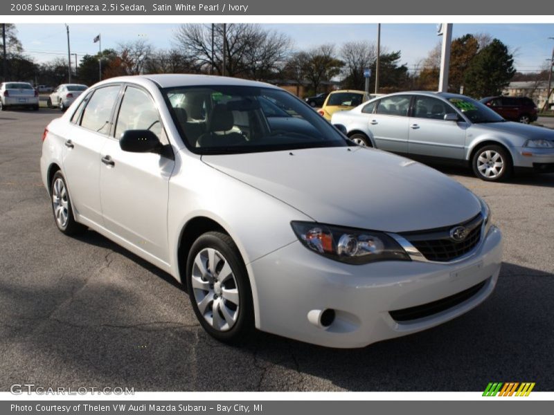 Satin White Pearl / Ivory 2008 Subaru Impreza 2.5i Sedan