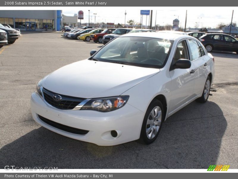 Satin White Pearl / Ivory 2008 Subaru Impreza 2.5i Sedan