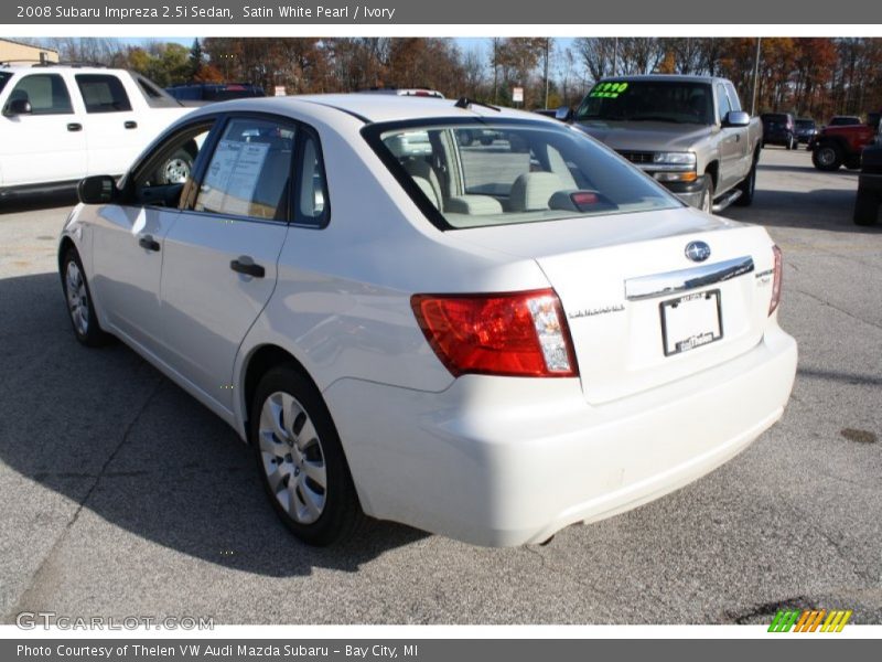 Satin White Pearl / Ivory 2008 Subaru Impreza 2.5i Sedan