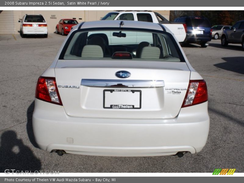 Satin White Pearl / Ivory 2008 Subaru Impreza 2.5i Sedan