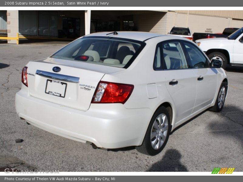 Satin White Pearl / Ivory 2008 Subaru Impreza 2.5i Sedan