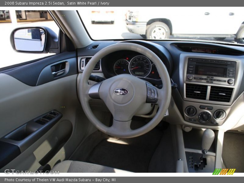 Satin White Pearl / Ivory 2008 Subaru Impreza 2.5i Sedan