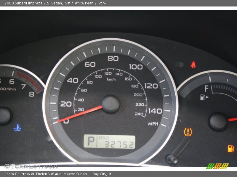 Satin White Pearl / Ivory 2008 Subaru Impreza 2.5i Sedan