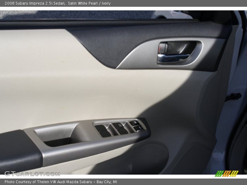 Satin White Pearl / Ivory 2008 Subaru Impreza 2.5i Sedan
