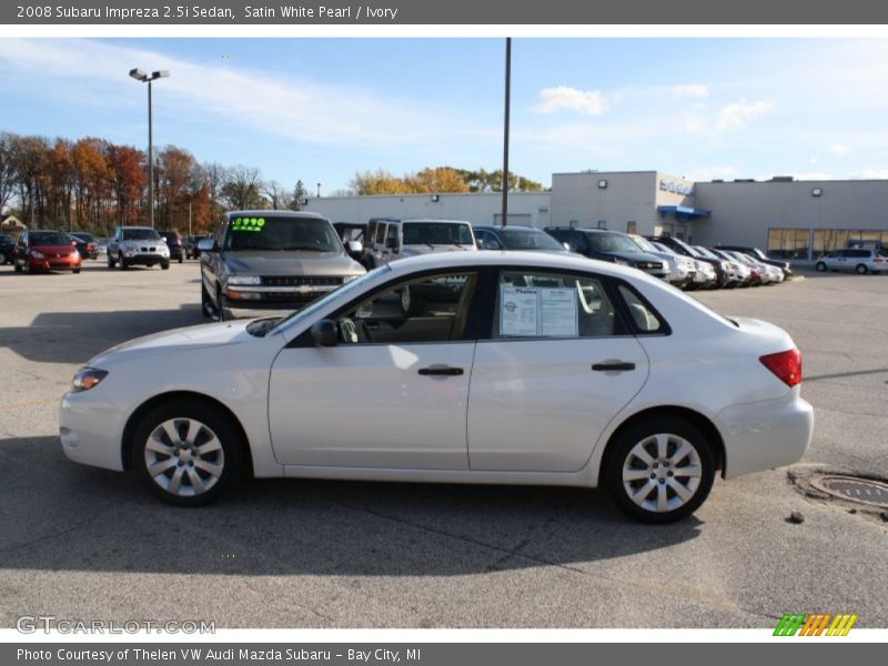 Satin White Pearl / Ivory 2008 Subaru Impreza 2.5i Sedan