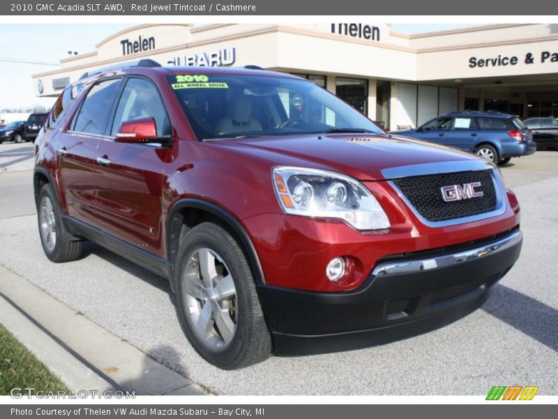 Red Jewel Tintcoat / Cashmere 2010 GMC Acadia SLT AWD