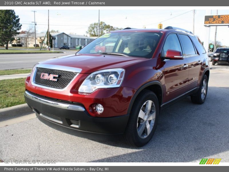 Red Jewel Tintcoat / Cashmere 2010 GMC Acadia SLT AWD