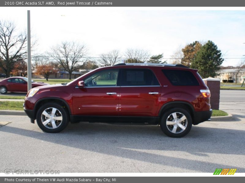 Red Jewel Tintcoat / Cashmere 2010 GMC Acadia SLT AWD