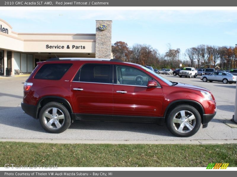 Red Jewel Tintcoat / Cashmere 2010 GMC Acadia SLT AWD