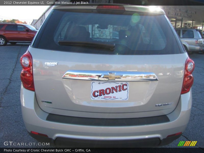Gold Mist Metallic / Jet Black 2012 Chevrolet Equinox LS