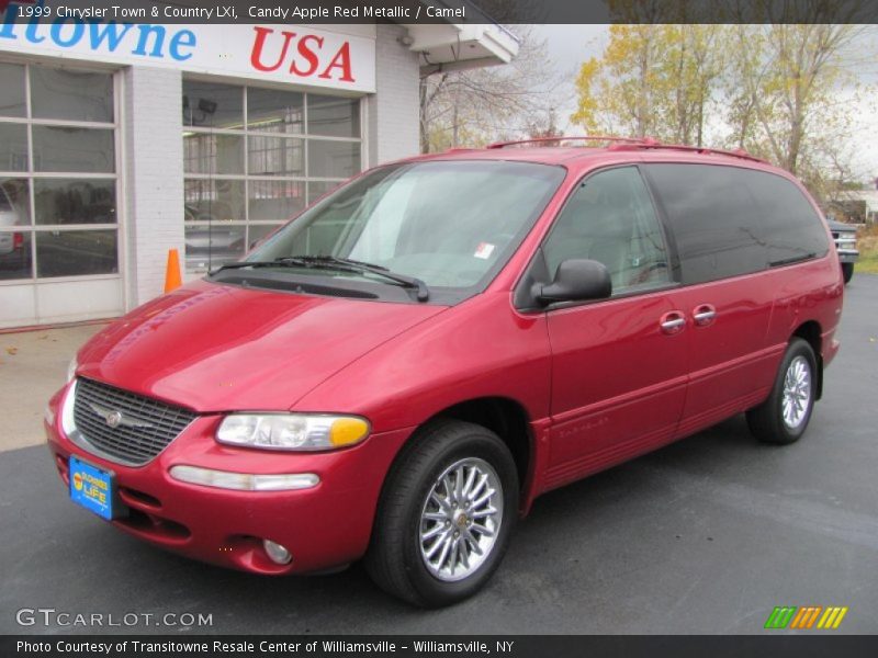 Candy Apple Red Metallic / Camel 1999 Chrysler Town & Country LXi