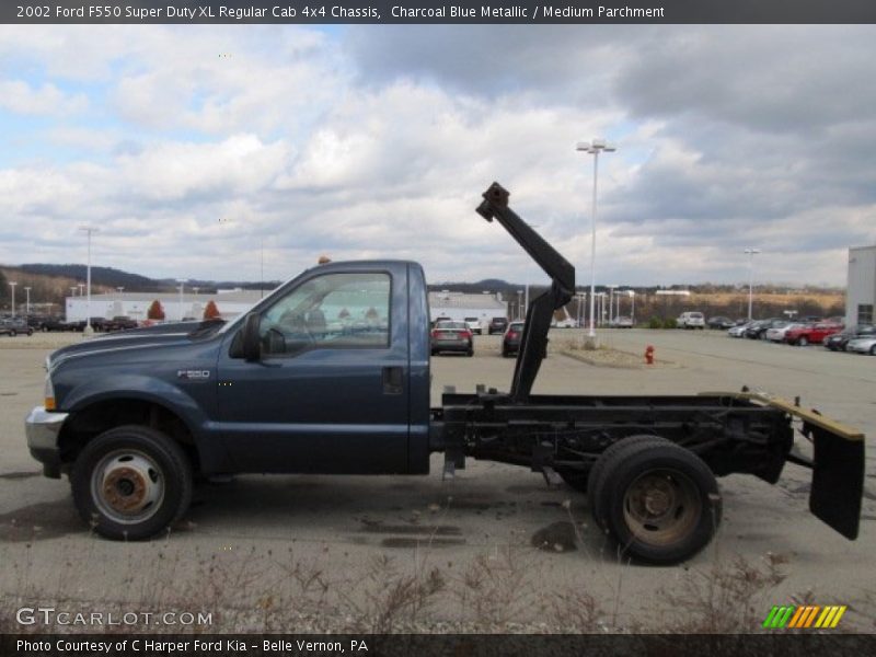  2002 F550 Super Duty XL Regular Cab 4x4 Chassis Charcoal Blue Metallic
