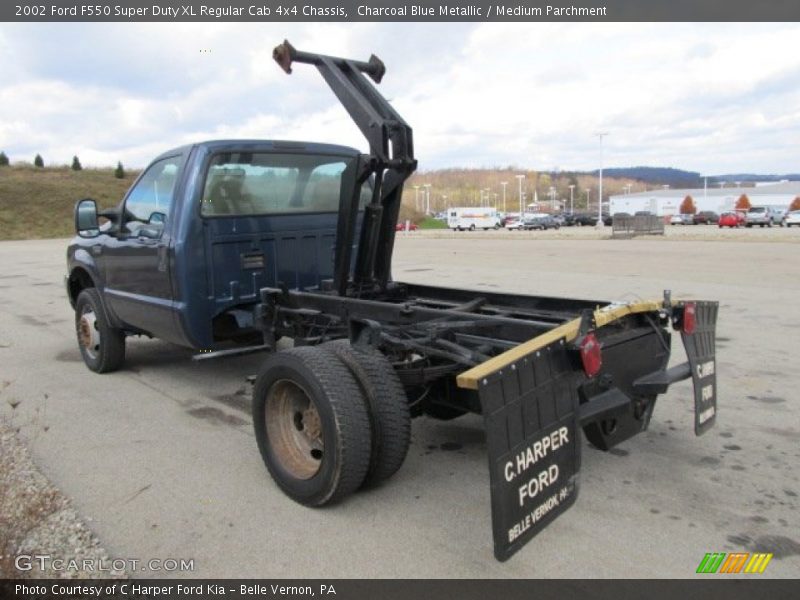 Charcoal Blue Metallic / Medium Parchment 2002 Ford F550 Super Duty XL Regular Cab 4x4 Chassis