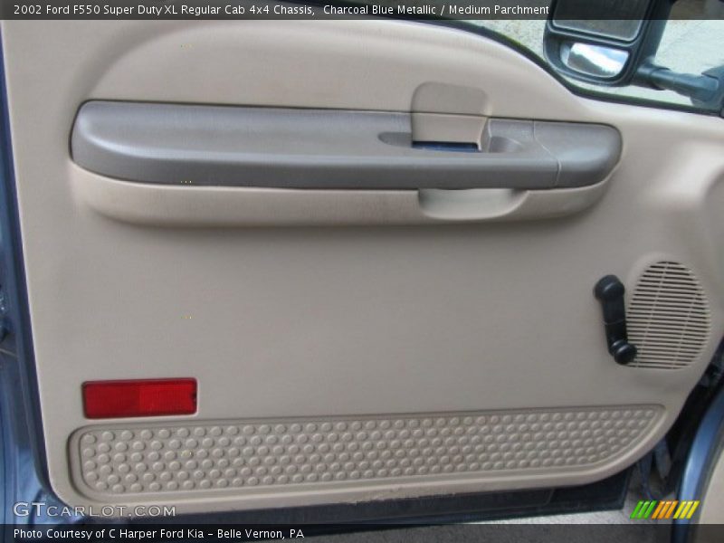 Charcoal Blue Metallic / Medium Parchment 2002 Ford F550 Super Duty XL Regular Cab 4x4 Chassis