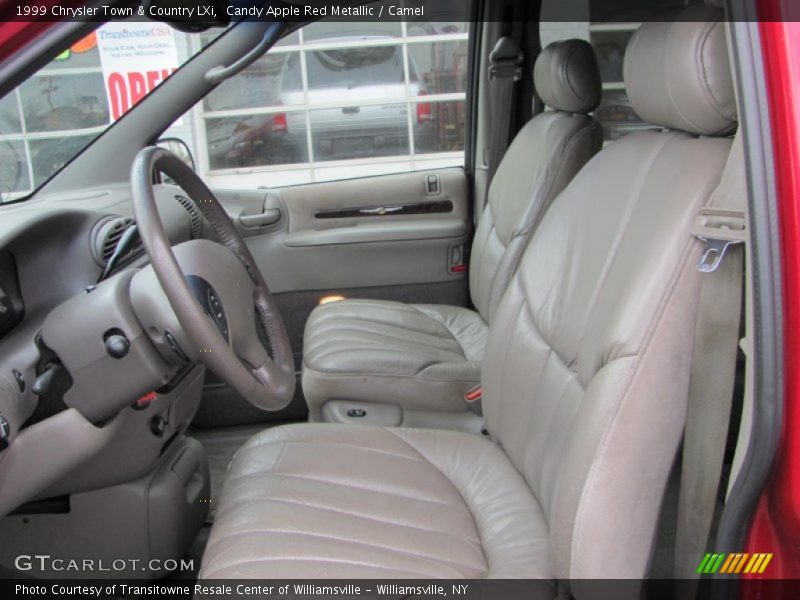 Candy Apple Red Metallic / Camel 1999 Chrysler Town & Country LXi