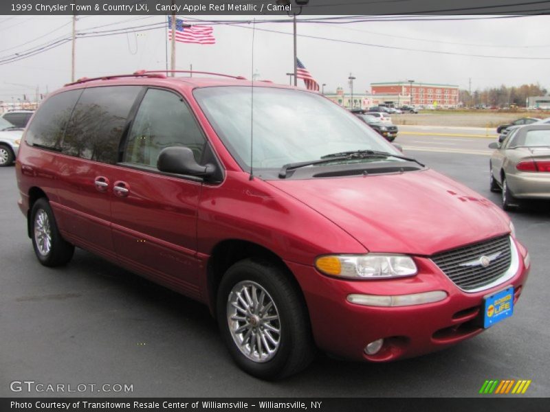 Candy Apple Red Metallic / Camel 1999 Chrysler Town & Country LXi