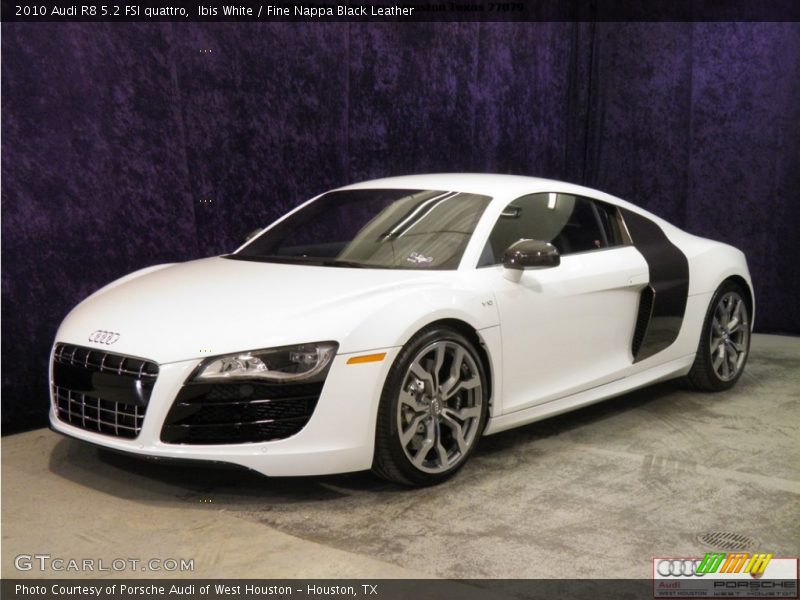 Ibis White / Fine Nappa Black Leather 2010 Audi R8 5.2 FSI quattro