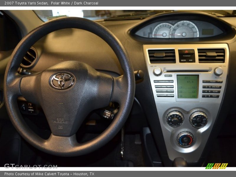 Polar White / Dark Charcoal 2007 Toyota Yaris Sedan