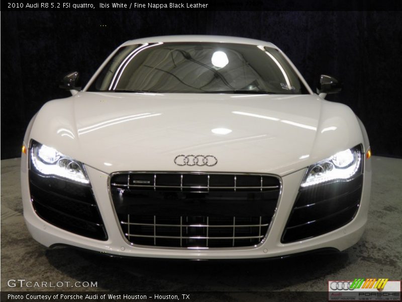 Ibis White / Fine Nappa Black Leather 2010 Audi R8 5.2 FSI quattro