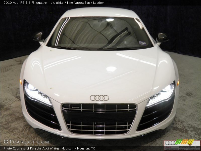 Ibis White / Fine Nappa Black Leather 2010 Audi R8 5.2 FSI quattro