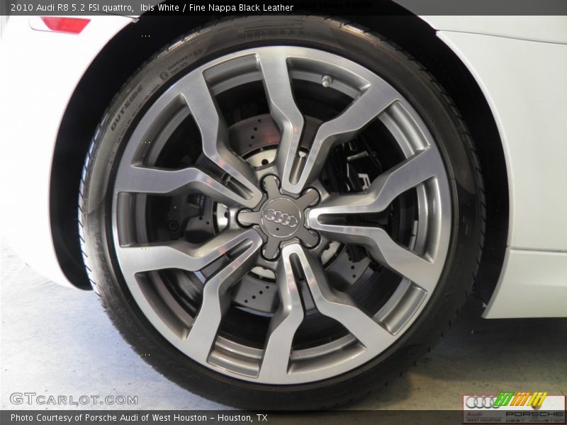 Ibis White / Fine Nappa Black Leather 2010 Audi R8 5.2 FSI quattro
