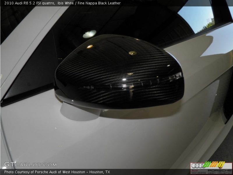 Ibis White / Fine Nappa Black Leather 2010 Audi R8 5.2 FSI quattro