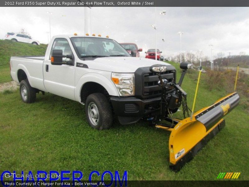 Oxford White / Steel 2012 Ford F350 Super Duty XL Regular Cab 4x4 Plow Truck