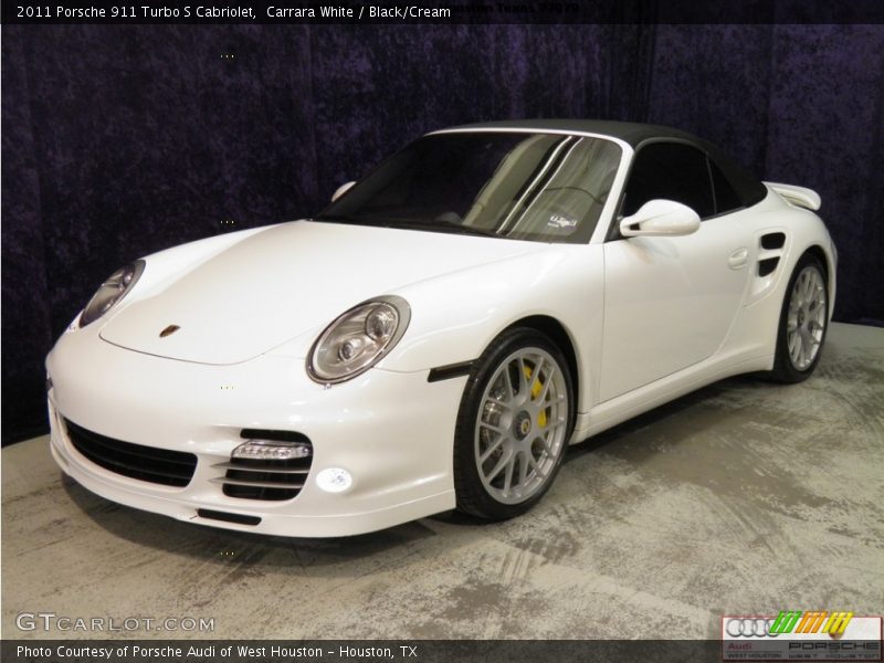 Carrara White / Black/Cream 2011 Porsche 911 Turbo S Cabriolet