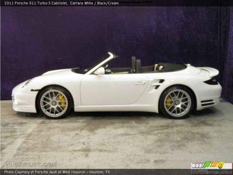 Carrara White / Black/Cream 2011 Porsche 911 Turbo S Cabriolet