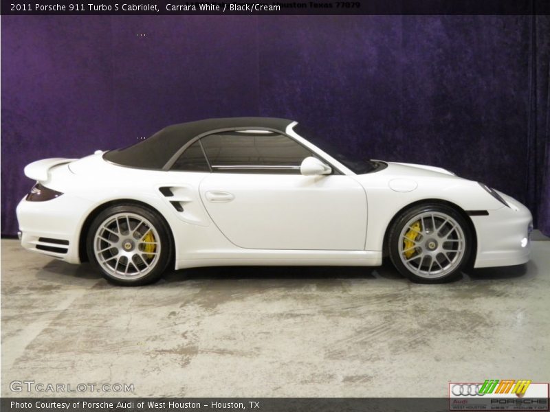 Carrara White / Black/Cream 2011 Porsche 911 Turbo S Cabriolet