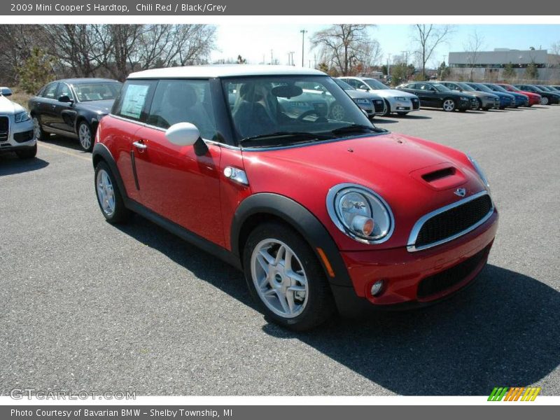 Chili Red / Black/Grey 2009 Mini Cooper S Hardtop