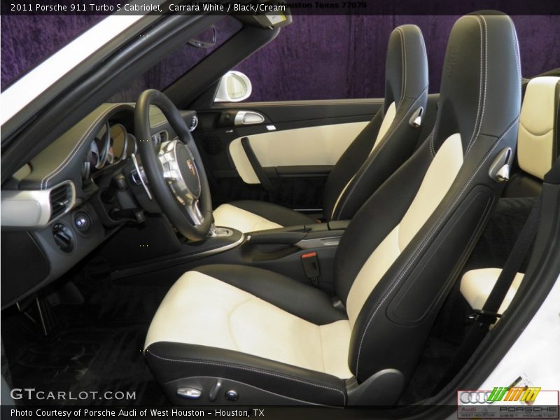 Carrara White / Black/Cream 2011 Porsche 911 Turbo S Cabriolet