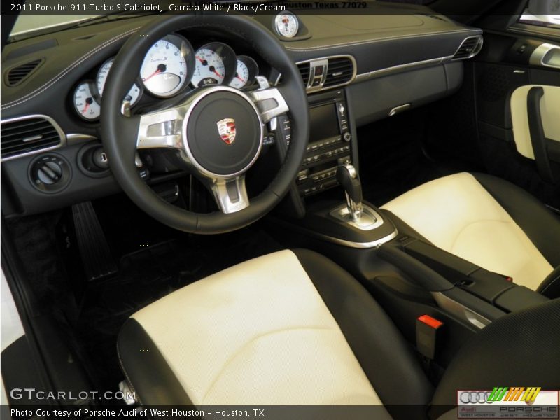 Carrara White / Black/Cream 2011 Porsche 911 Turbo S Cabriolet
