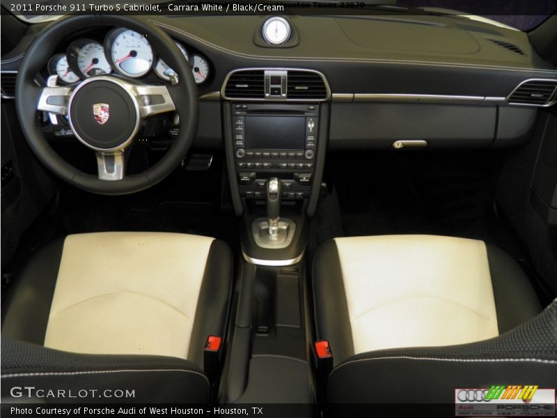 Carrara White / Black/Cream 2011 Porsche 911 Turbo S Cabriolet
