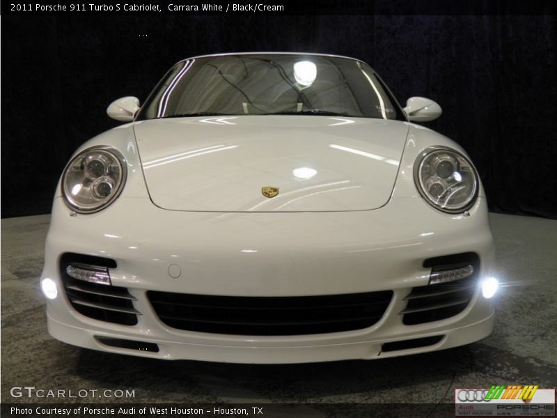 Carrara White / Black/Cream 2011 Porsche 911 Turbo S Cabriolet