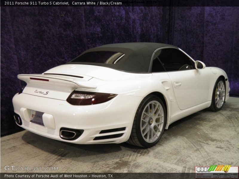 Carrara White / Black/Cream 2011 Porsche 911 Turbo S Cabriolet