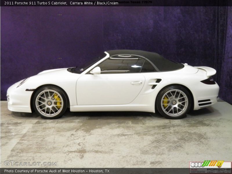 Carrara White / Black/Cream 2011 Porsche 911 Turbo S Cabriolet
