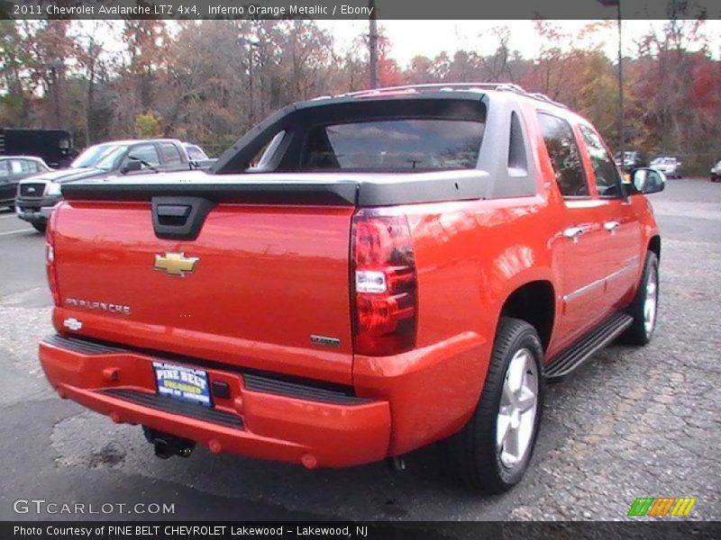 Inferno Orange Metallic / Ebony 2011 Chevrolet Avalanche LTZ 4x4