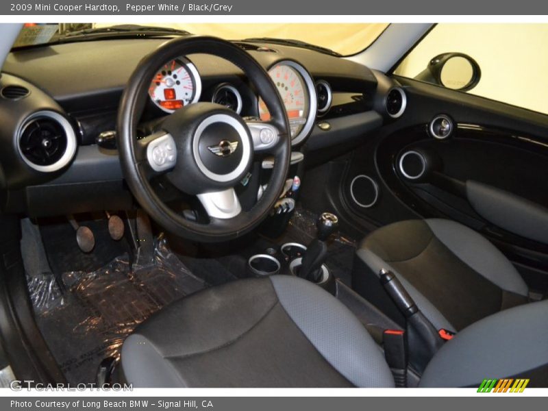 Pepper White / Black/Grey 2009 Mini Cooper Hardtop