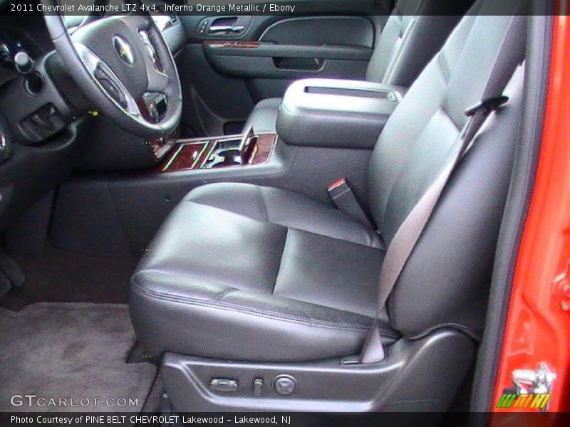 Inferno Orange Metallic / Ebony 2011 Chevrolet Avalanche LTZ 4x4