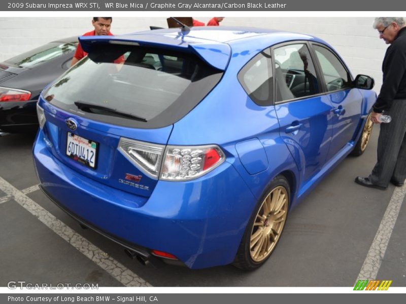 WR Blue Mica / Graphite Gray Alcantara/Carbon Black Leather 2009 Subaru Impreza WRX STi