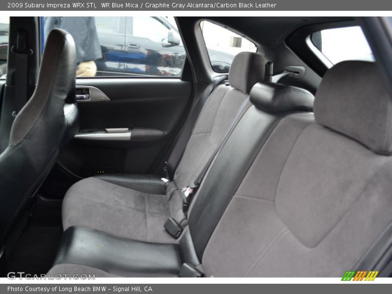 WR Blue Mica / Graphite Gray Alcantara/Carbon Black Leather 2009 Subaru Impreza WRX STi