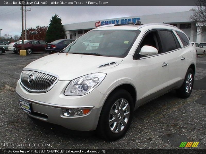 White Diamond Tricoat / Ebony/Ebony 2011 Buick Enclave CXL AWD