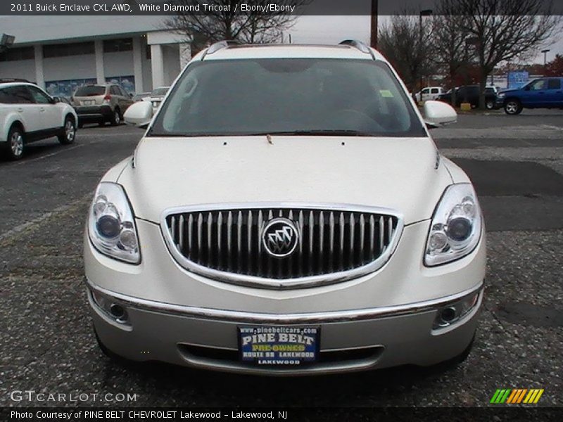 White Diamond Tricoat / Ebony/Ebony 2011 Buick Enclave CXL AWD