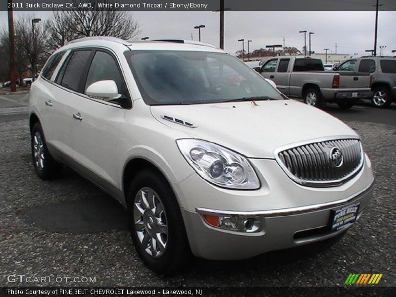 White Diamond Tricoat / Ebony/Ebony 2011 Buick Enclave CXL AWD