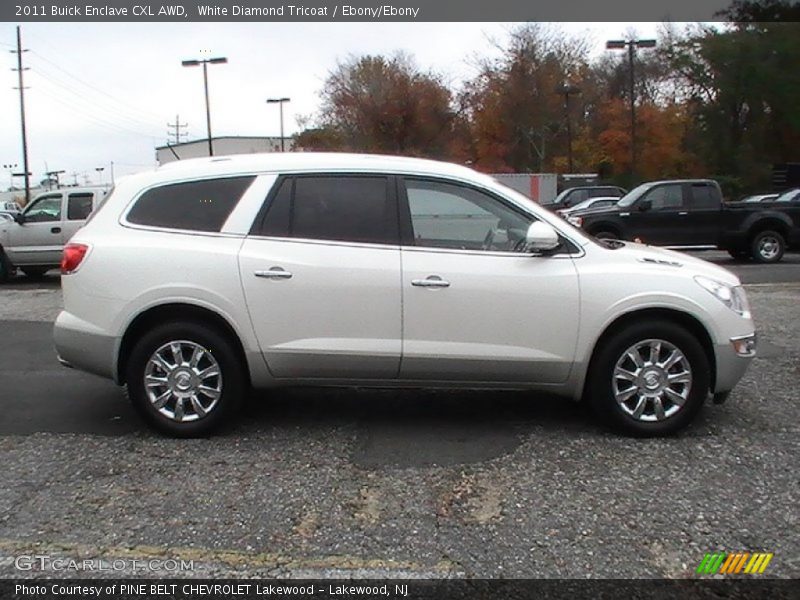 White Diamond Tricoat / Ebony/Ebony 2011 Buick Enclave CXL AWD