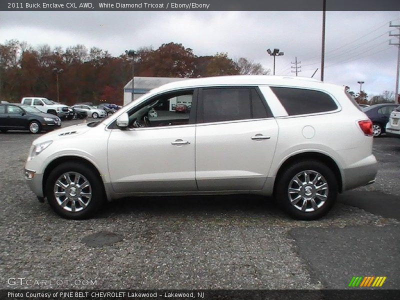 White Diamond Tricoat / Ebony/Ebony 2011 Buick Enclave CXL AWD